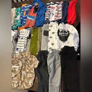 0-3 and 3-6 month boys clothing bundle